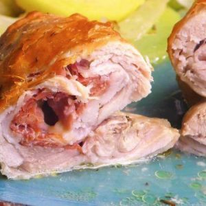 muslos de pollo rellenos